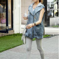 Wholesale Fashion Long Denim Vest Jean Jackets for Women